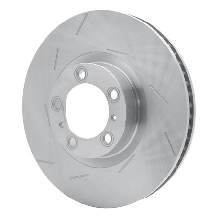 Dynamic Friction Co Brake Rotor - Slotted, Geospec Coated, Front Left 610-02057D